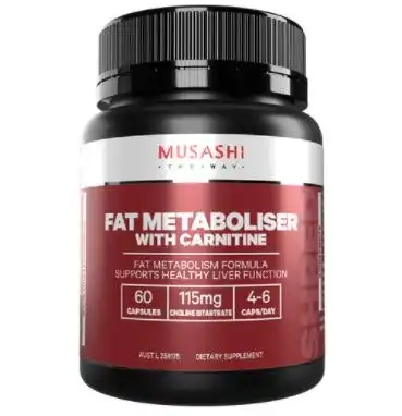 Musashi Fat Metaboliser with Carnitine 60 Capsules