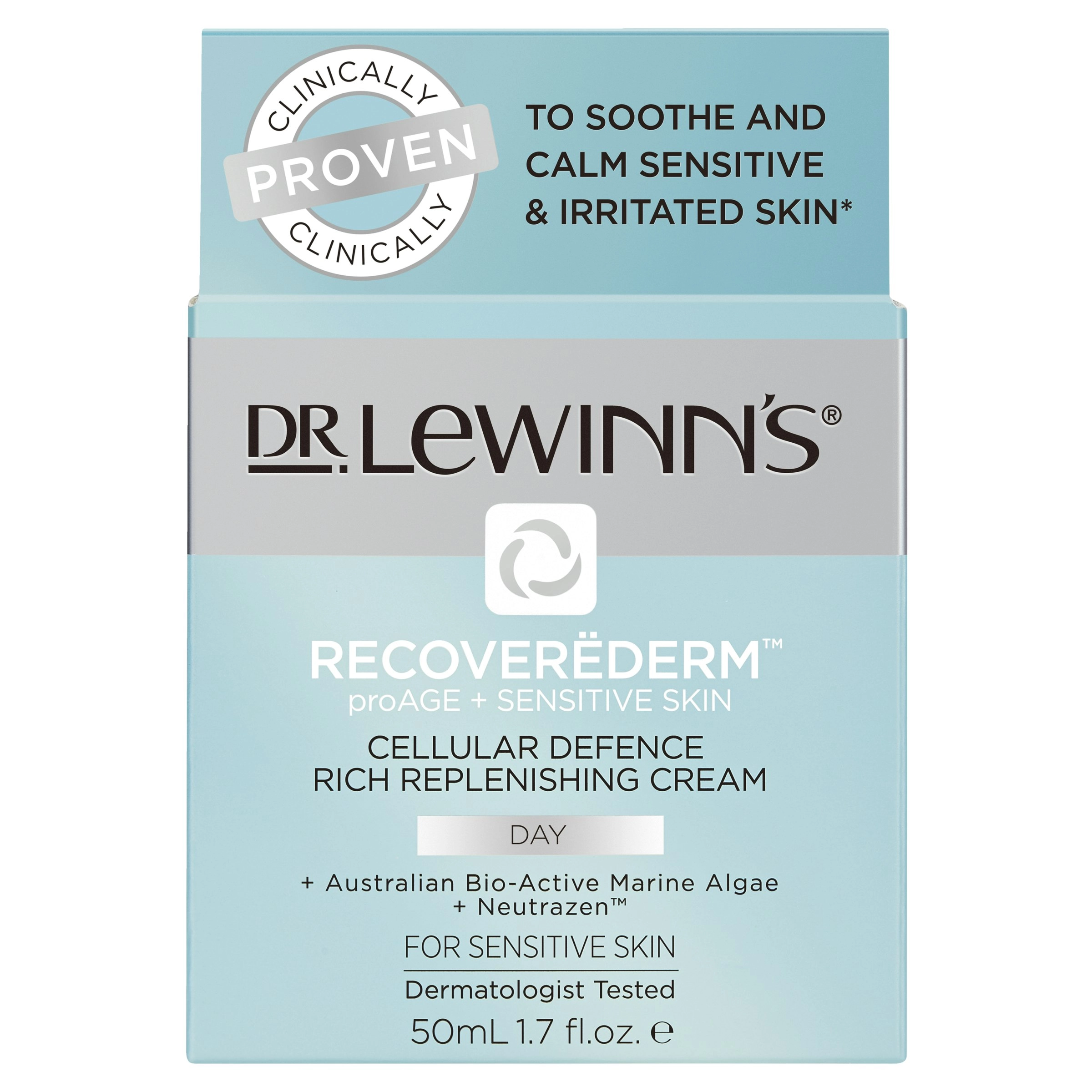 Dr Lewinn's Recoverederm Cellular Defence Rich Replenishing Cream 50Ml