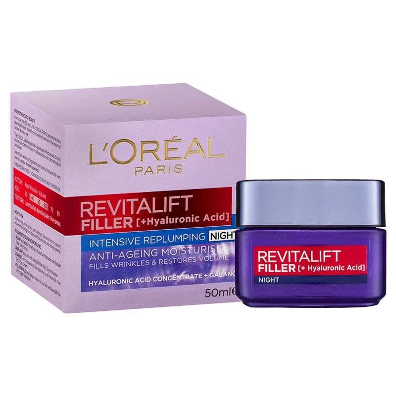 L'Oreal Paris Revitalift Filler [+Hyaluronic Acid] Replumping Night Moisturiser