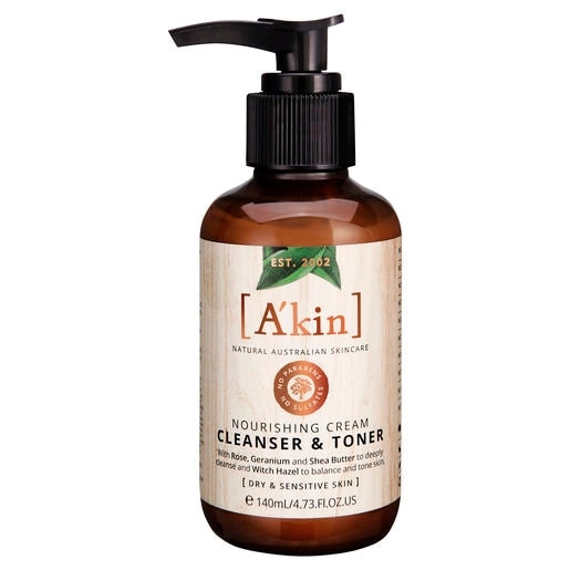 A'kin Nourishing Cream Cleanser & Toner 140ml