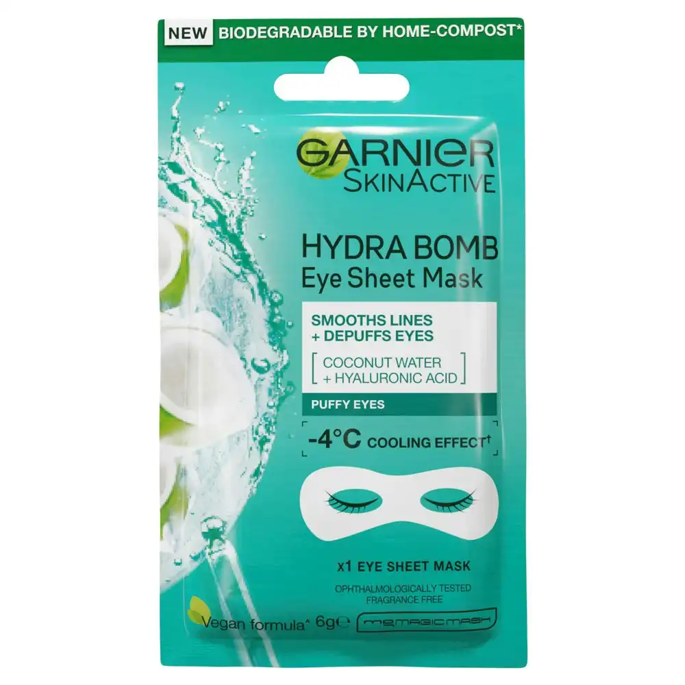 Garnier Hydra Bomb Hyaluronic Acid + Coconut Water Eye Sheet Mask