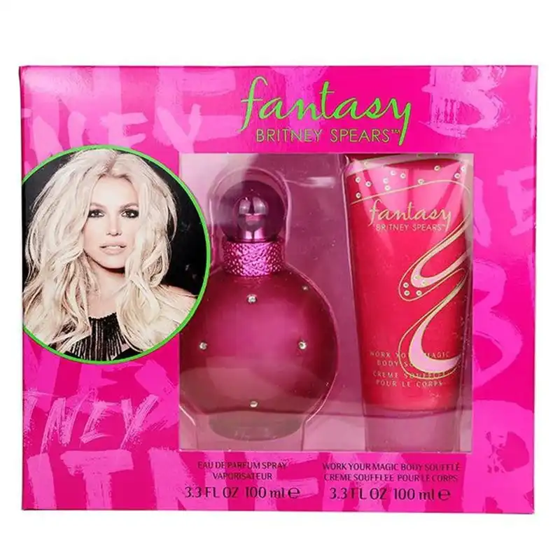 Britney Spears Fantasy 2 Piece Gift Set 100ml Edp & 100ml Body Souffle