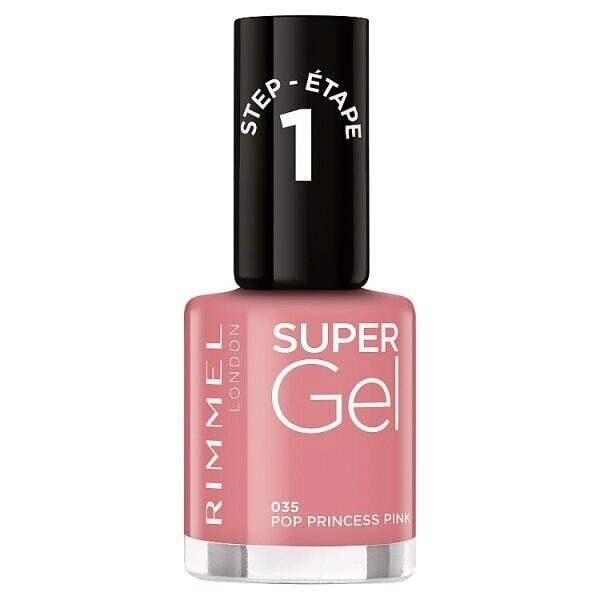 Rimmel 12ml Super Gel Nail Polish Step 1 035 Pop Princess Pink