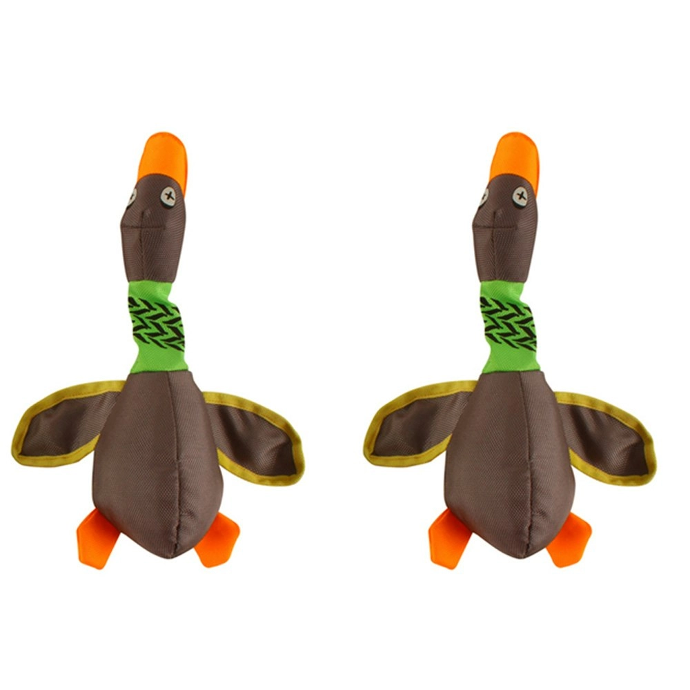 2x Pro Pet 34x25cm Duck Plush w/ Squeaker Interactive Fun Play Dog Toy Assorted