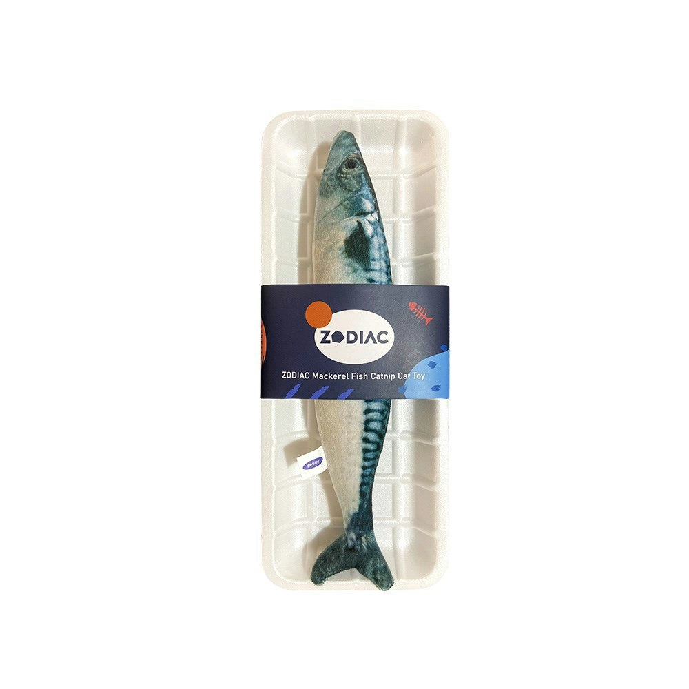 Zodiac Mackerel Fish Catnip Pet Cat/Kitten Interactive Bite Activity Play Toy