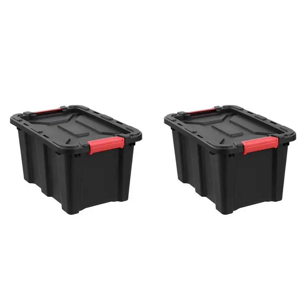 2x Boxsweden Eco Heavy Duty 25L/47cm Storage Box Home Organiser Container Assort