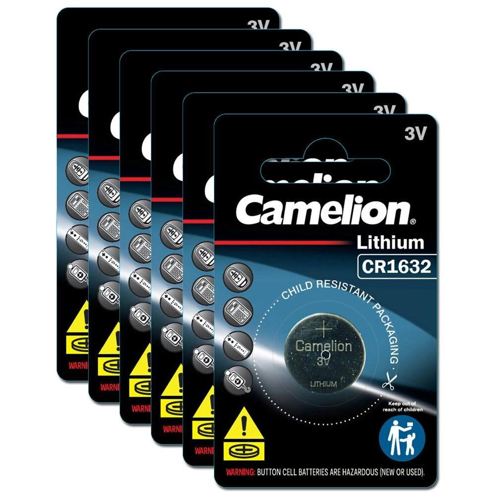 6x Camelion Lithium 1632 Button Cell 3V Batteries For Calculator/Watch/Car Keys