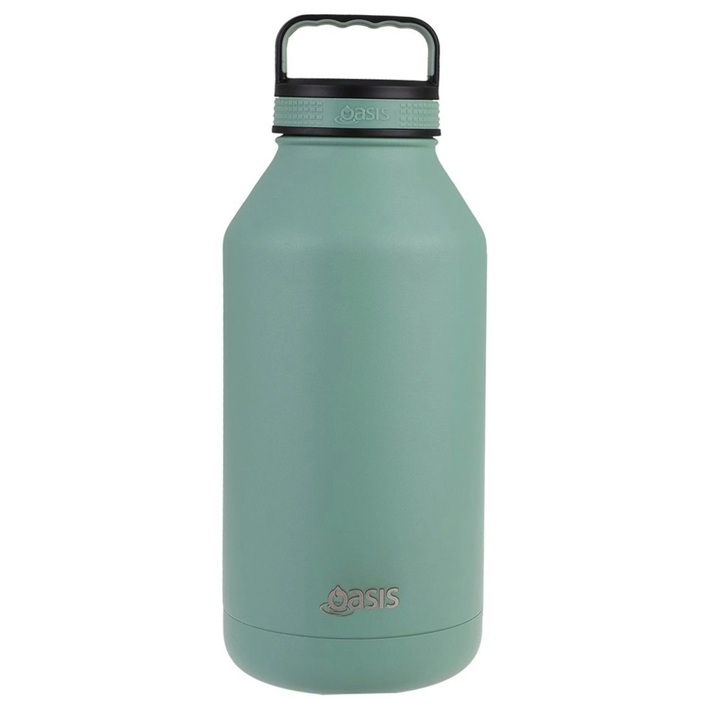 Oasis 1.9L Double Wall Insulated Titan Drink Bottle Stainless Steel Sage Green