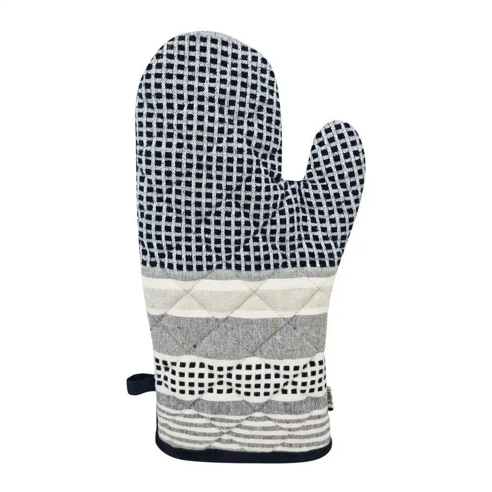 J.Elliot Patrick 19x35cm Oven Mitt Heat Protector Kitchen Cook Gloves Navy/Grey