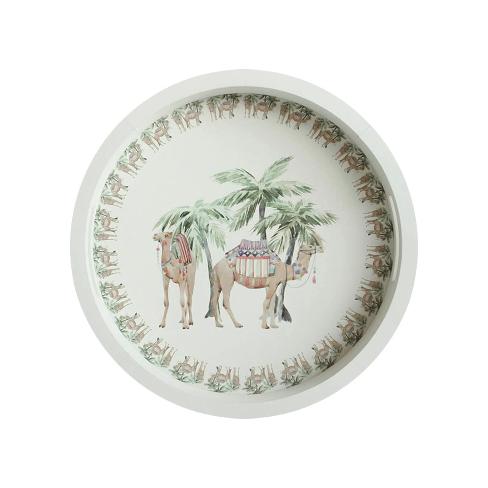 Rayell Tray Oasis Camels White 40x40cm Serving Food/Kitchen Serving/Dining Tray