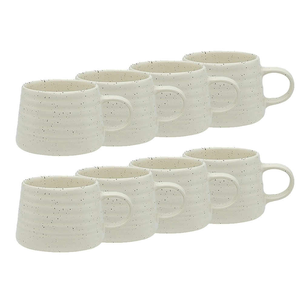 8x Ecology Ottawa Calico 85ml Espresso Coffee Cup Macchiato Stoneware Drink Mug