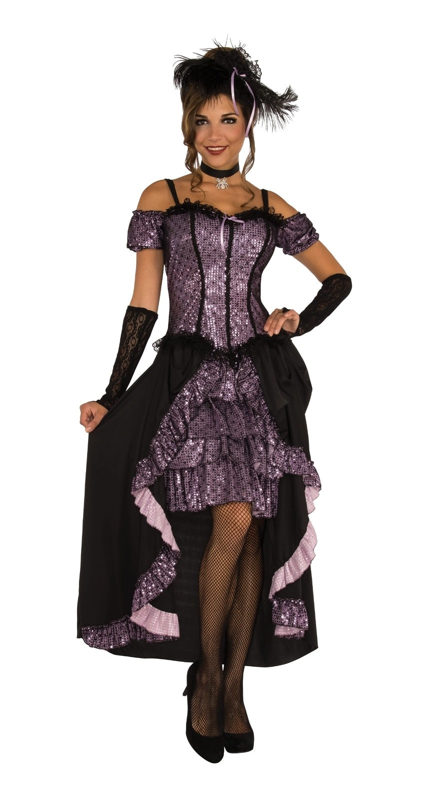 Rubies  Dance Hall Saloon Mistress Barmaid Women Dress Up Costume Size Standard