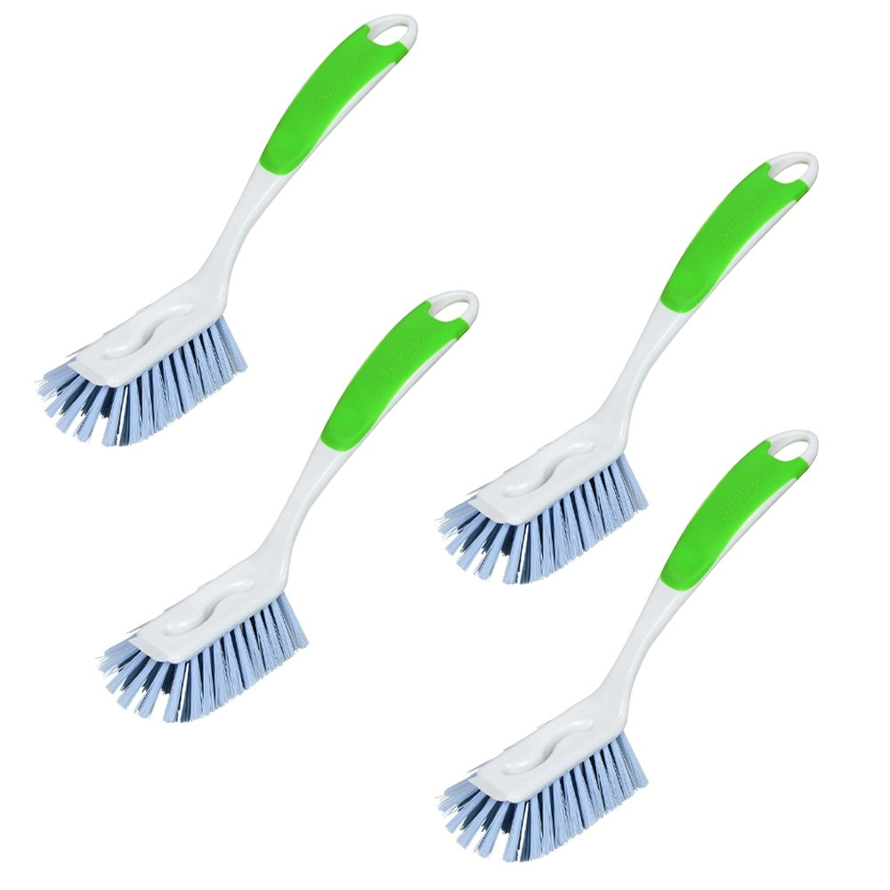 4x Sabco Flow Through Odour/Bateria Control Radial Bristle Wash/Clean Dishbrush