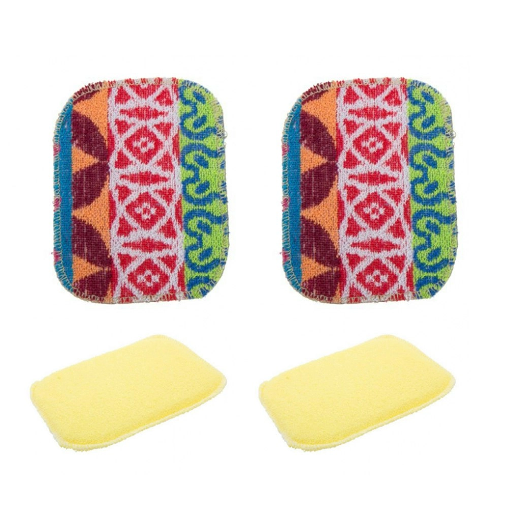 2pk EuroScrubby Multipurpose Kitchen/Home/Bathroom Scrubber Cleaner/Cleaning Set