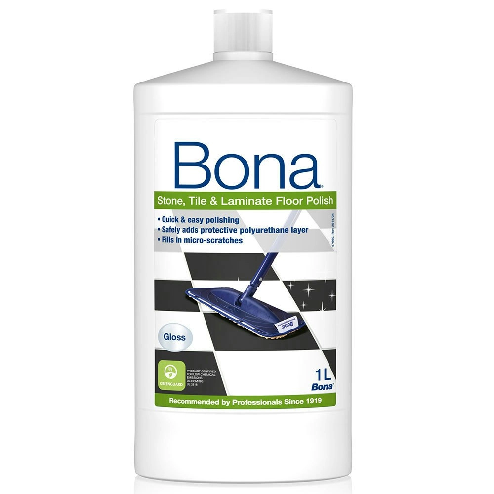 Bona 1L Stone Tile and Laminate Polish Protective Floor Polisher Gloss Finish