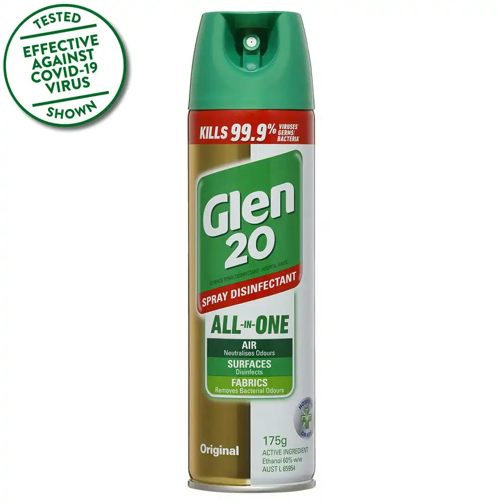 Glen 20 Disinfectant Spray 175g Kills 99.9% Virus/Germs/Bacteria Original