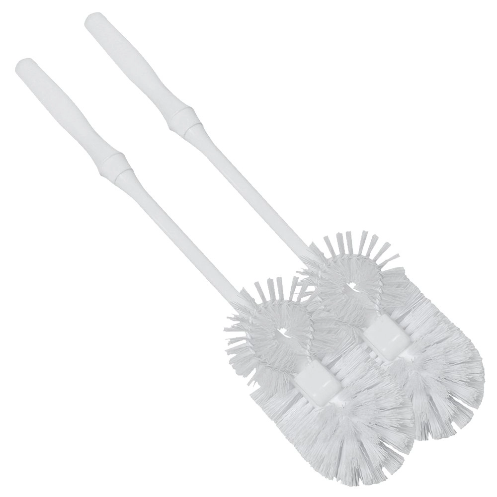 2x Sabco Toilet Rim 40cm Rounded Cleaning Scrubbing Brush Bathroom White WHT