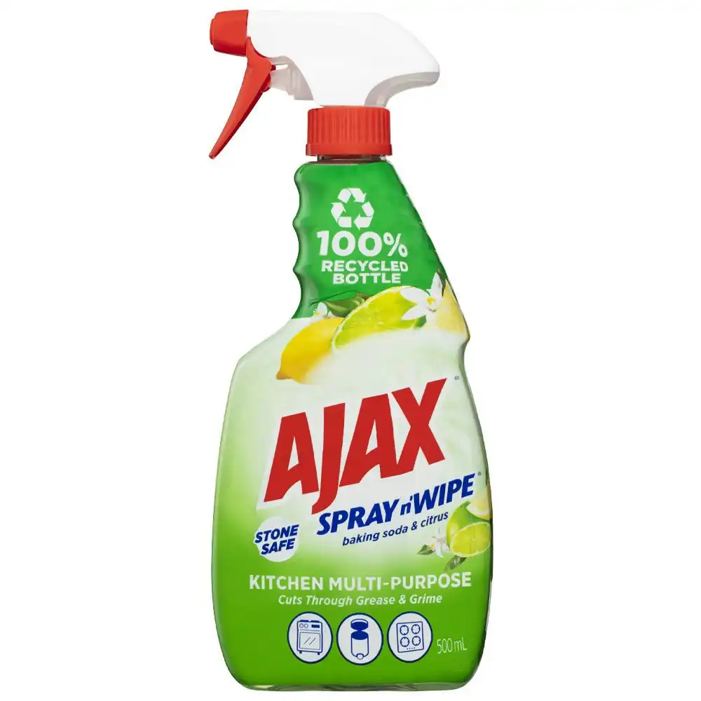 Ajax Spray N Wipe Trigger Multi-Purpose Spray Bottle Baking Soda & Citrus 500ml