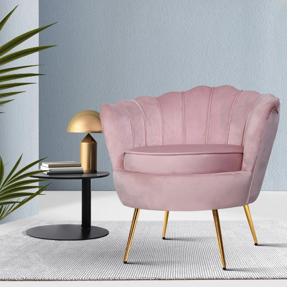 Artiss Armchair Velvet  Pink Callista