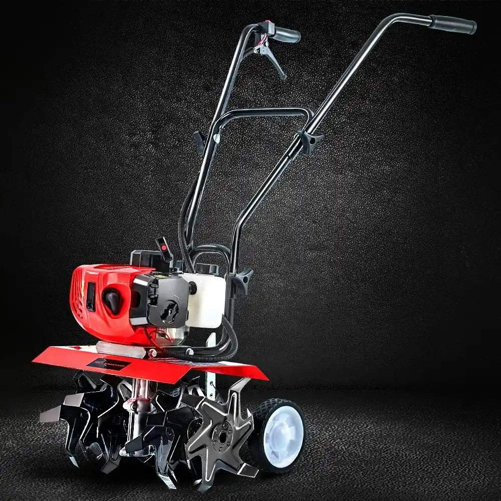 Giantz 65CC Tiller Garden Cultivator Rototiller 6 Blades Soil Plower ...