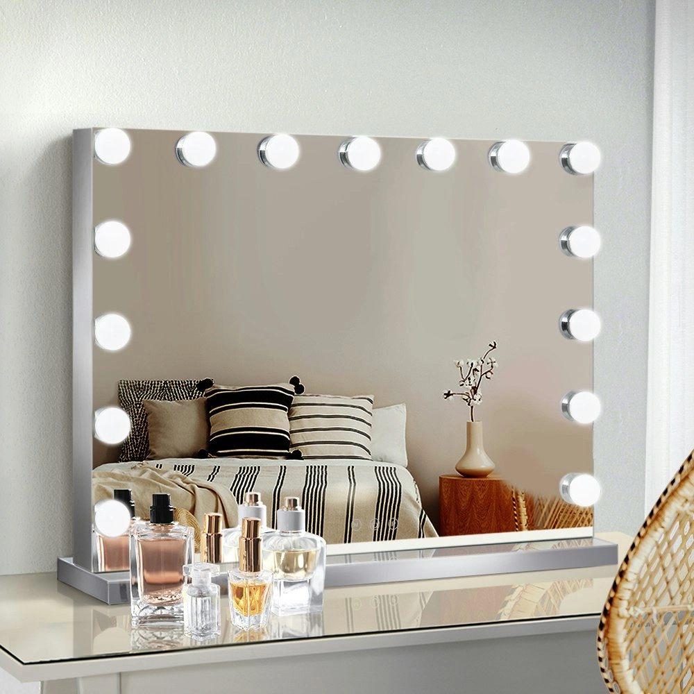 Embellir Makeup Mirror 58x46cm Hollywood Vanity with LED Light Tabletop Wall