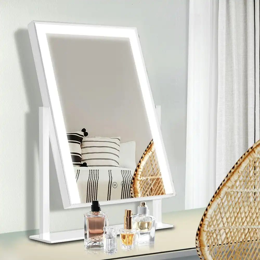 Embellir Makeup Mirror 30x40cm with Led light Lighted Standing Mirrors White