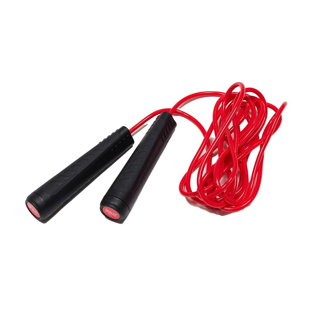 Everlast Speed Training Adjustable Weighted Skipping Cable 3m Jump Rope BLK/Red