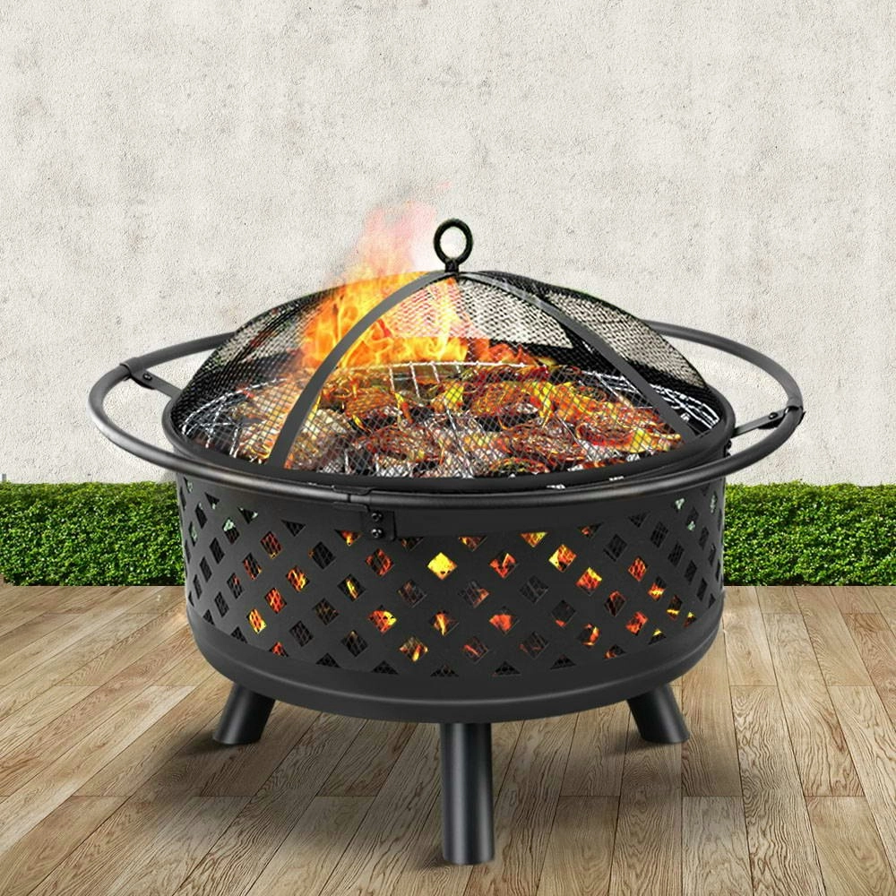 Grillz Fire Pit BBQ Grill 76cm