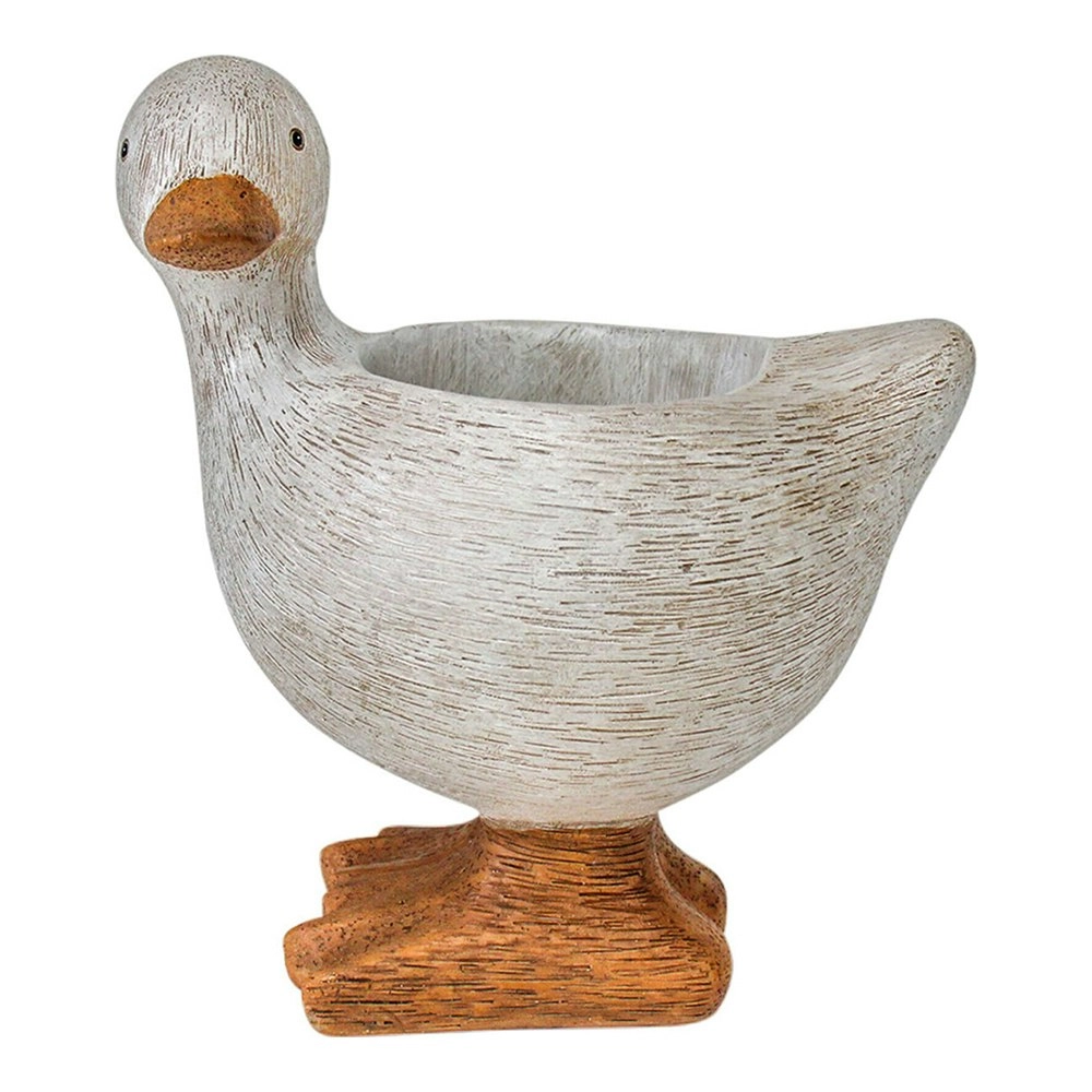 Resin 22.5cm Duck Planter Interior Home Decorative Figurine Ornament Holder