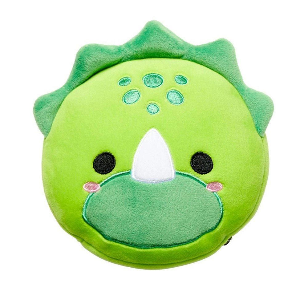 Relaxeazzz 15cm Dinosaur Travel Pillow w/ Eye Mask 6y+ Kids/Adults Cushion Plush