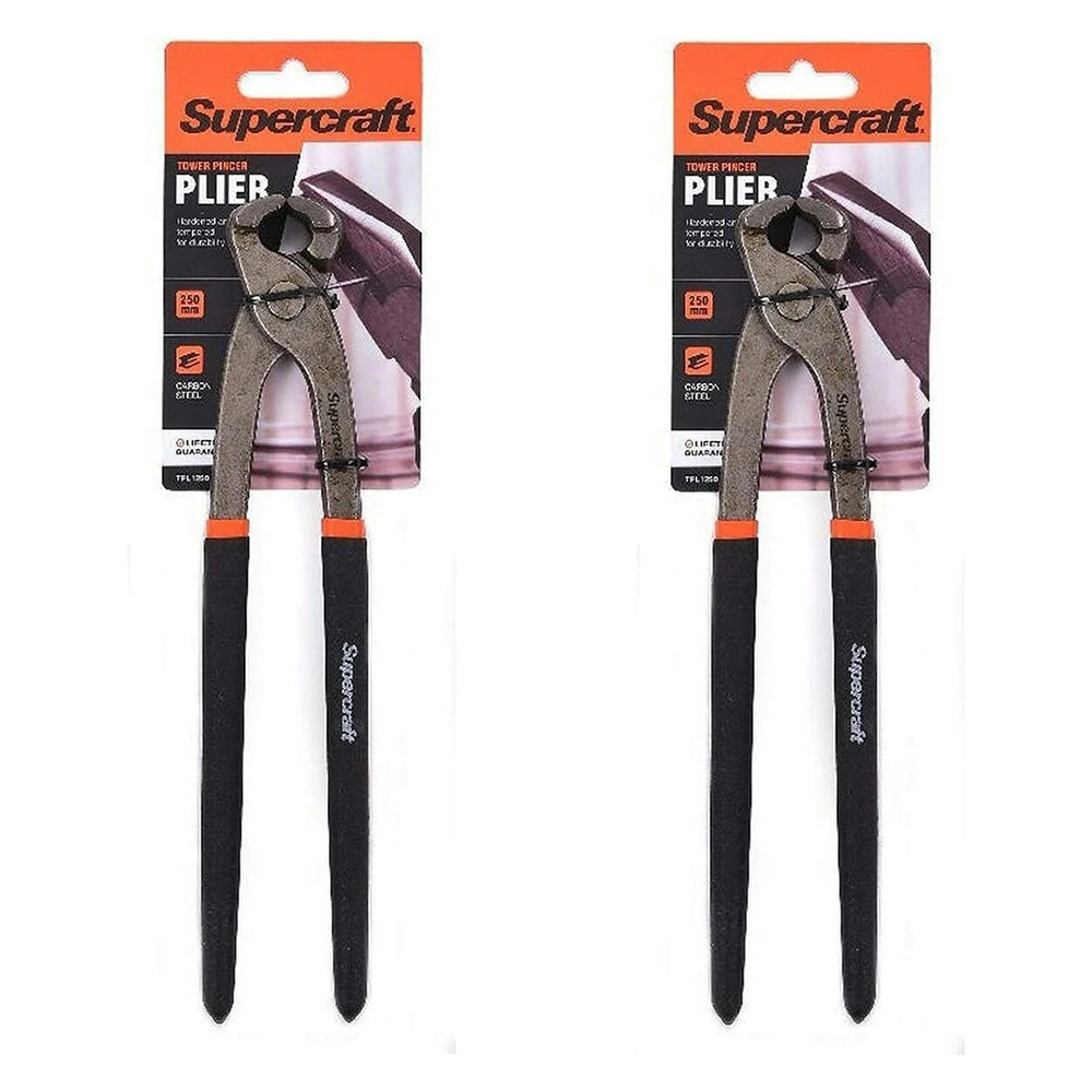 2x Supercraft Side Cutting Nose Pliers With Soft Grip Handles 145mm Cr-Ni Steel