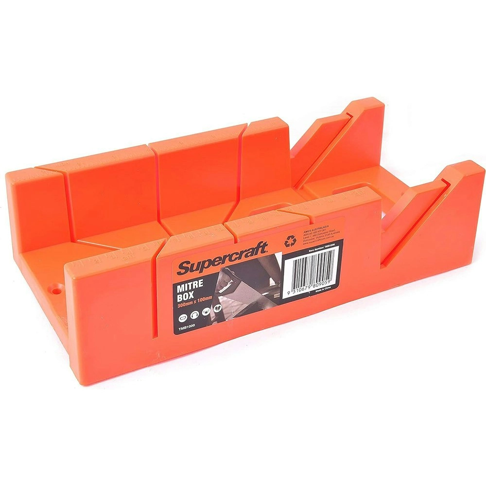 Supercraft Plastic 3 Way 45 And 90 Degree Precise Cut Mitre Box 300x100mm