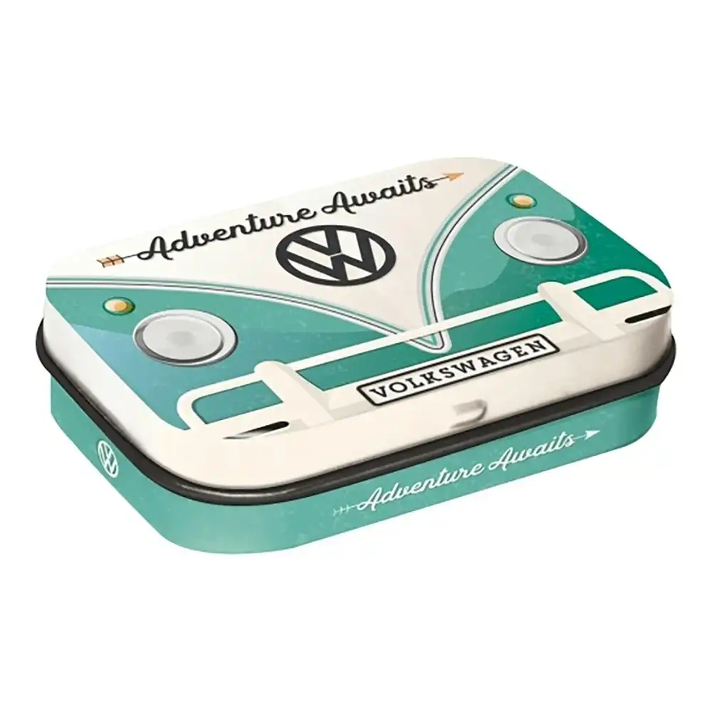 Nostalgic Art 6cm Mint Tin Box VW Bulli Adventure Awaits Fresh Breath Hard Candy