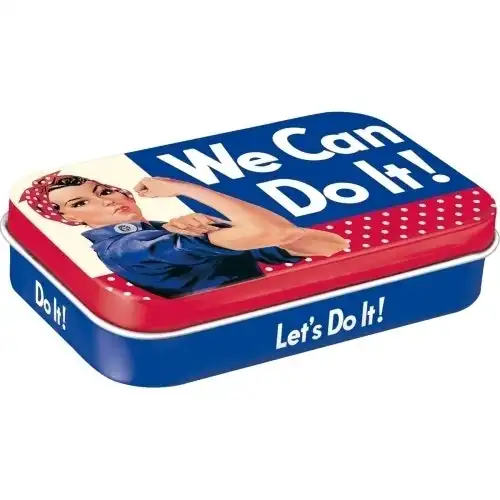 Nostalgic Art 10cm Metal Tin Mint Box XL We Can Do It Fresh Breath Hard Candy