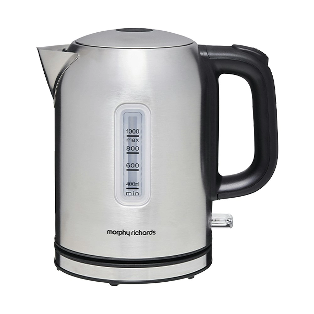 Morphy Richards 2200W Equip 1L Electric Water Boiler Kettle Silver MREK1SS 21cm