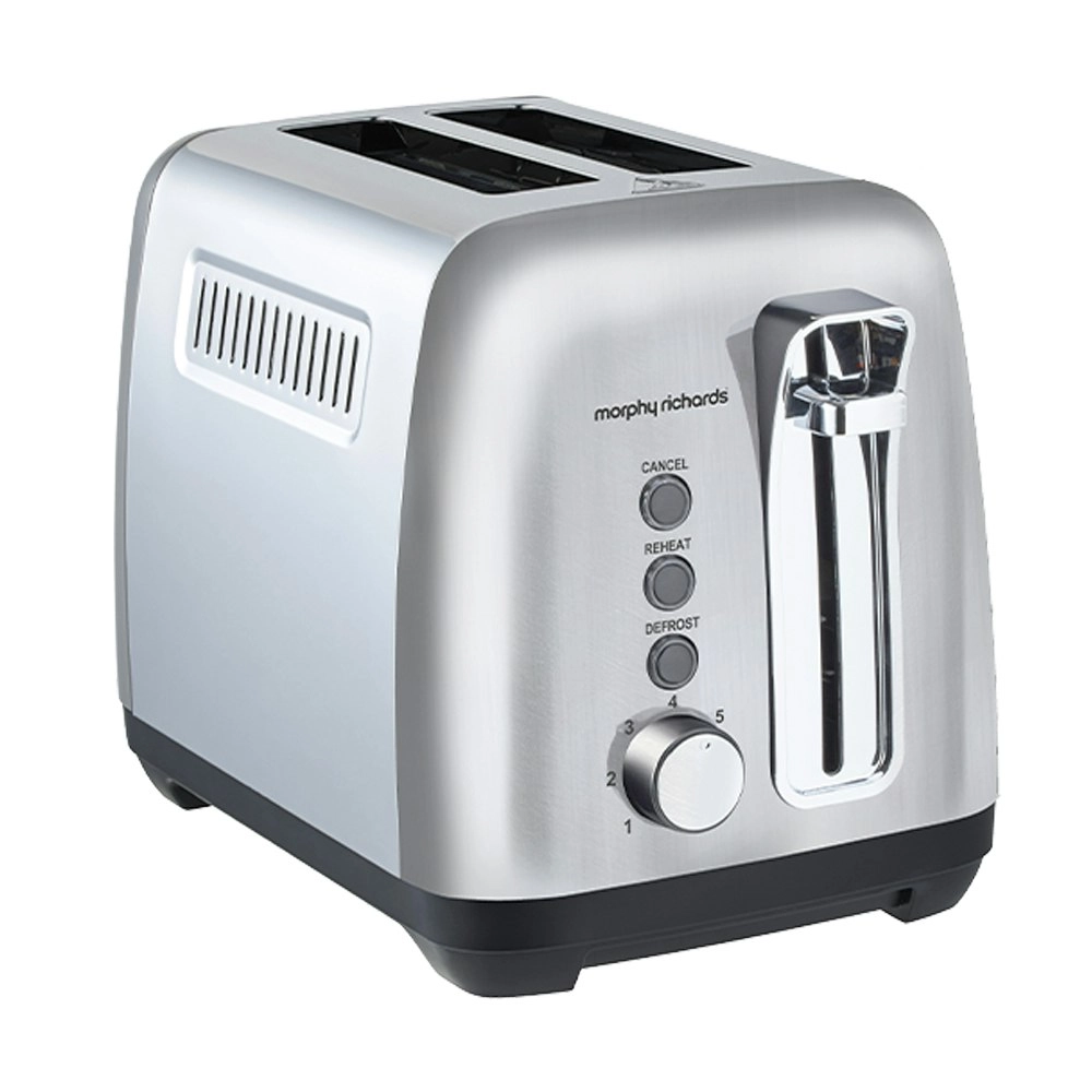 Morphy Richards 1150W Equip 2 Slice Electric Bread/Toaster Silver MREK1B 29cm