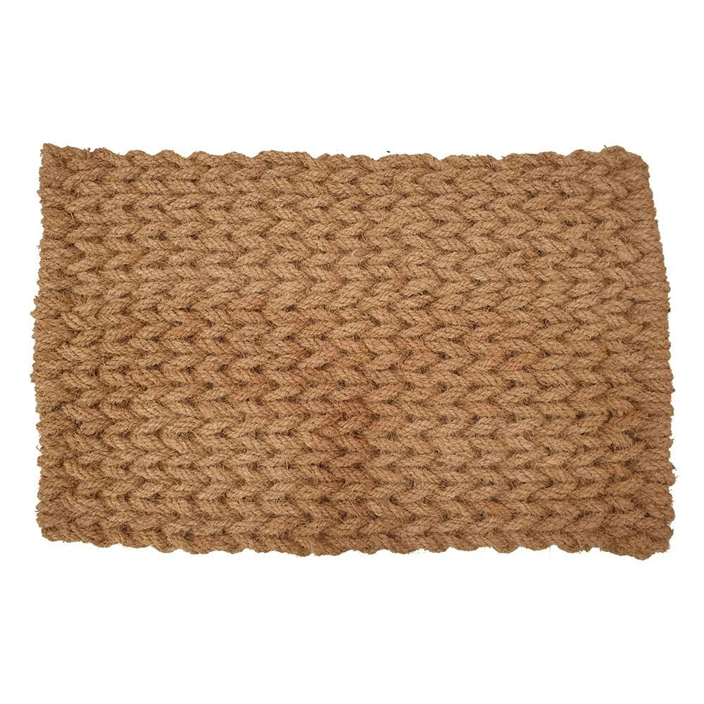 Solemate Coir Rope Knit Weave 50x80cm Stylish Outdoor Entrance Doormat