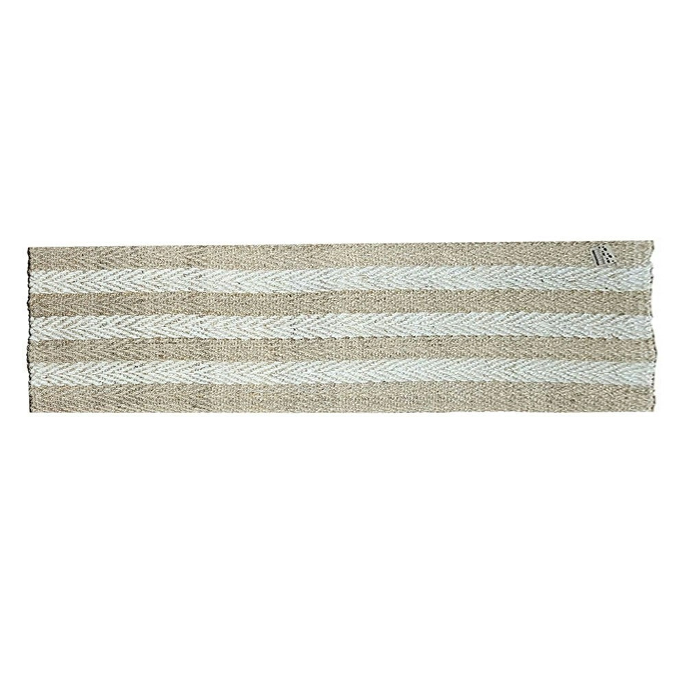 Solemate Jute 2 Tone Stripes 80x220cm Stylish Outdoor Entrance Doormat Set