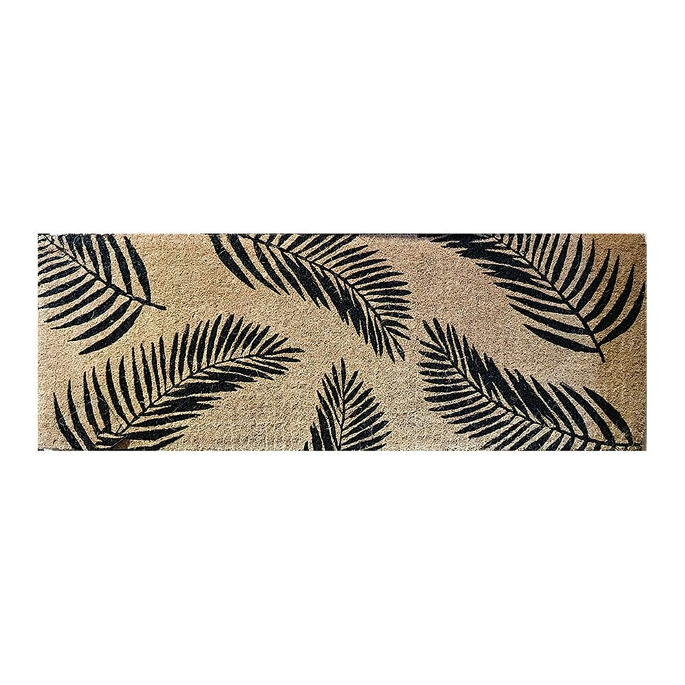 Solemate Premium Fern Blk Mat Biodegradable 39x119cm Coconut Natural & Black