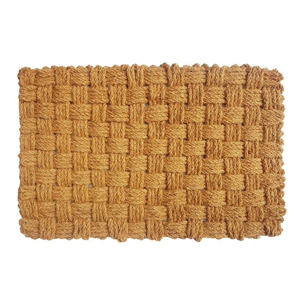 Solemate Coir Rope Basket Weave 60x90cm Stylish Outdoor Entrance Doormat