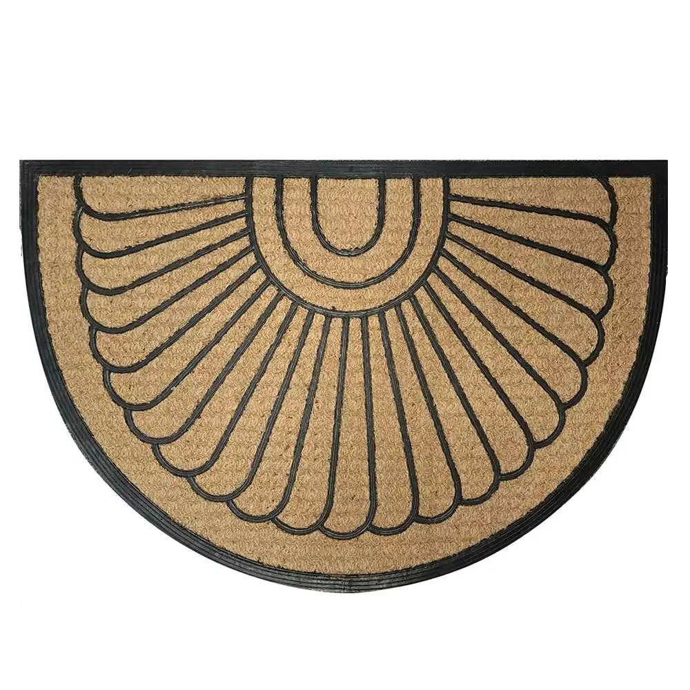 Solemate Rubber & Coir Half Moon 60x90cm Functional Outdoor Front Doormat