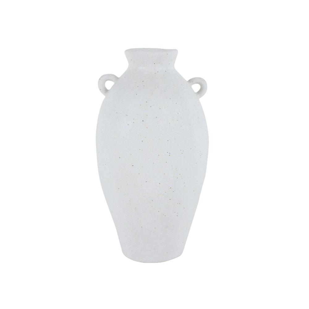 Maine & Crawford Huey 21cm Dolomite Hydria Flower Vase Home/Office Decor White