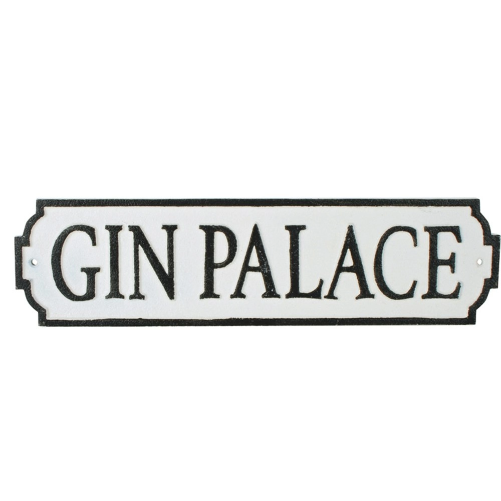 Maine & Crawford Wailid 35x9cm Cast Iron Gin Palace Plaque Sign Wall Hanging