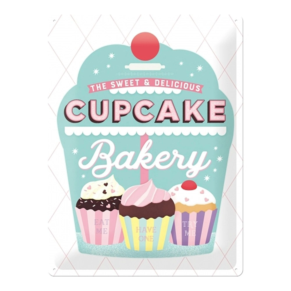 Nostalgic Art Large Metal Sign Cupcake Bakery Home/Office Wall Decor 30x40cm