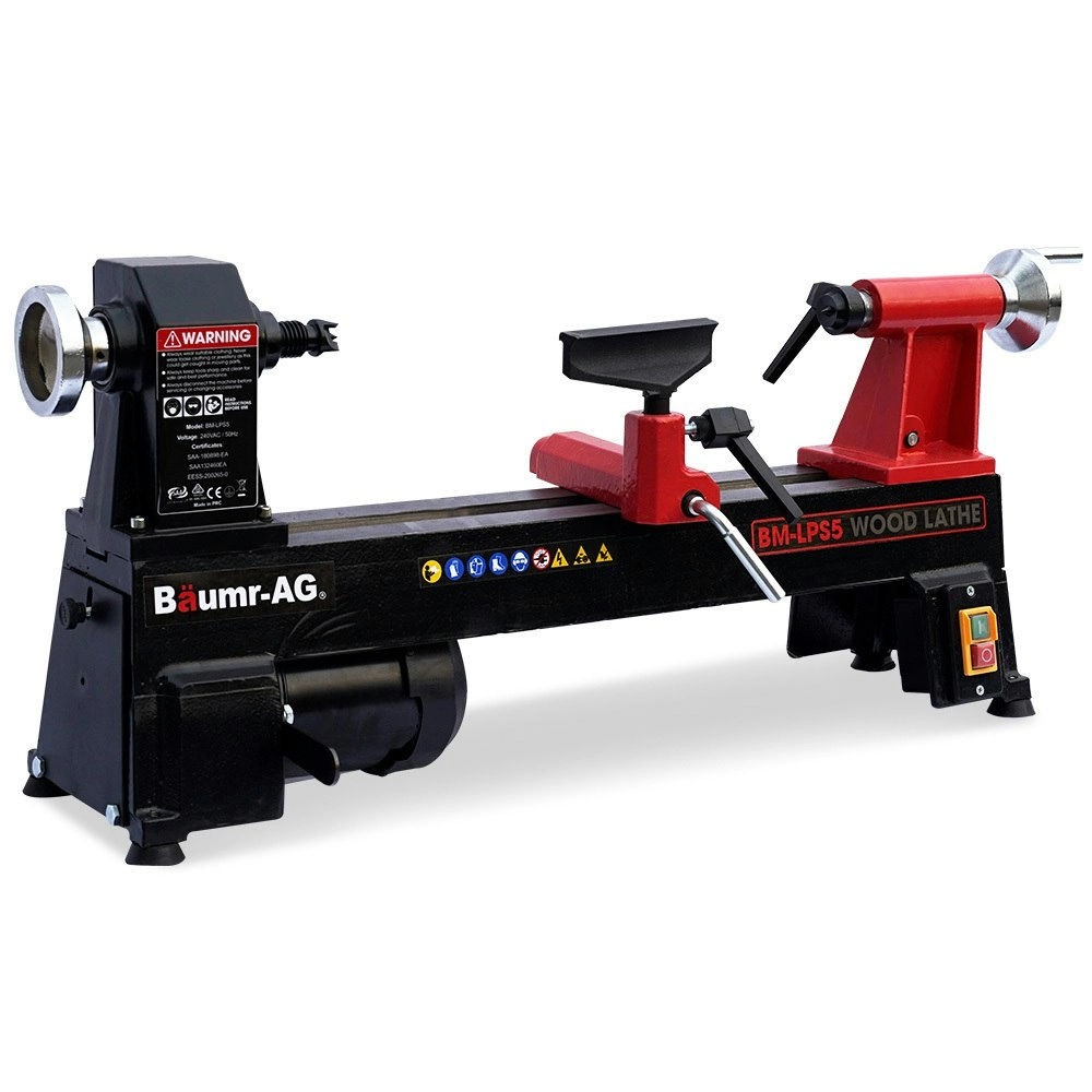 Baumr-AG 450 x 254mm Heavy Duty Wood Lathe Turning Machine 400W S1 Motor, 5 Speed