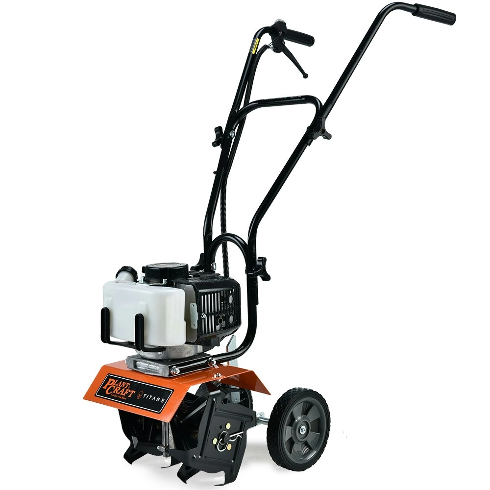 PlantCraft Titan 5 10in. 43cc 2-Stroke Petrol Handheld Cultivator Tiller