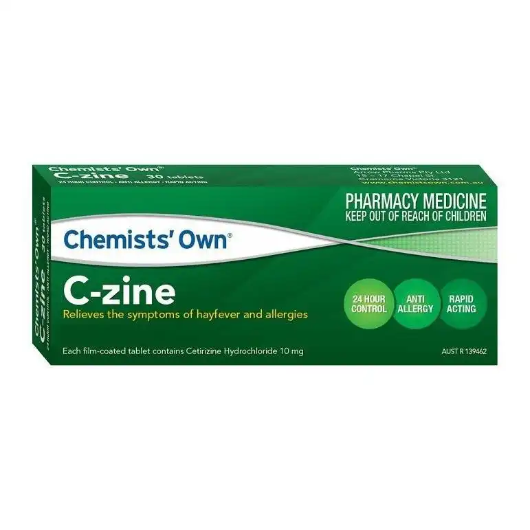 Chemists' Own C-Zine 10mg 10 Tabs (Generic for ZYRTEC)