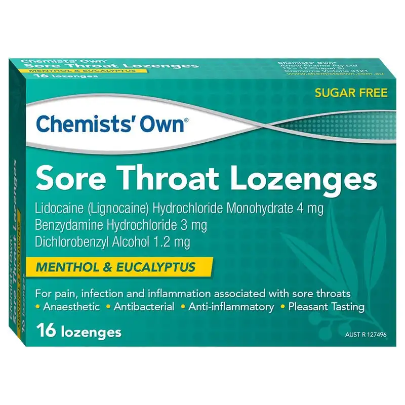 Chemists' Own Sore Throat Eucalyptus & Menthol 16 Lozenges