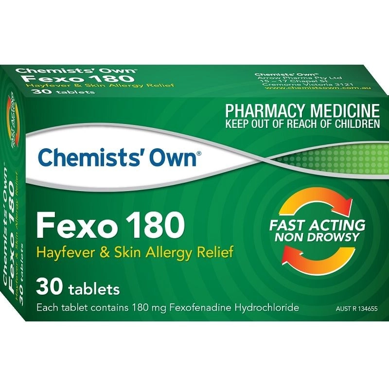 Chemists' Own Fexo 180mg 30 Tablets (Generic for Telfast)