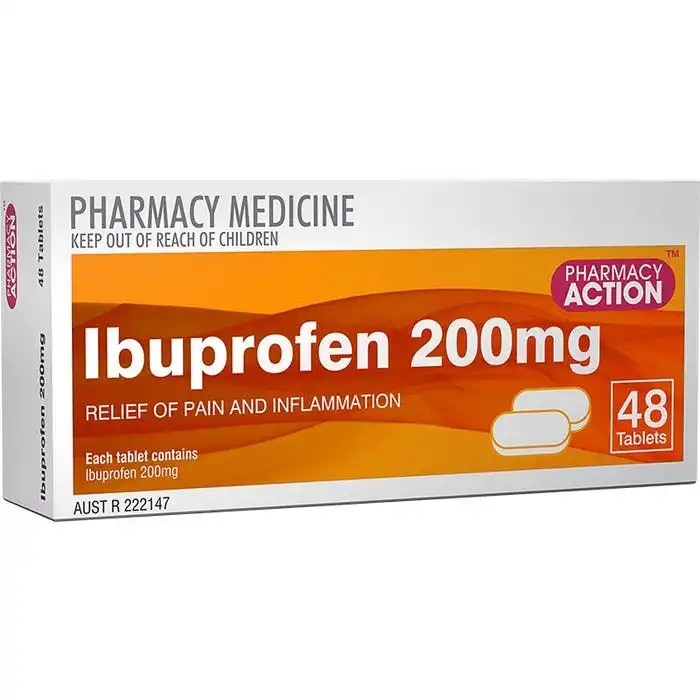 Pharmacy Action Ibuprofen 200mg 24 Tabs (Generic for Nurofen)